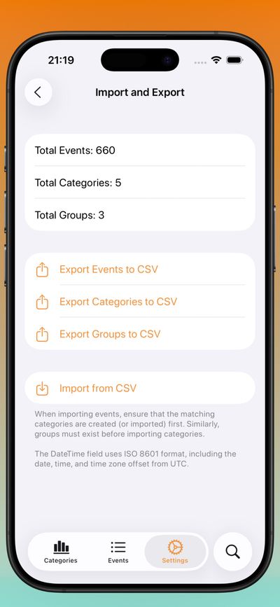 Chronicling App Store screenshot showing Shortcuts automation